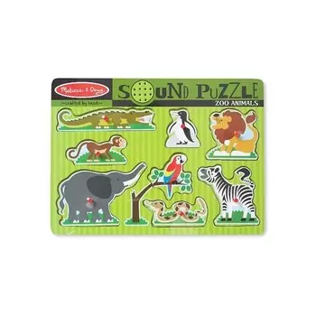 Древянный звуковой пазл Melissa&Doug Зоопарк