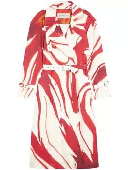 DRIES VAN NOTEN хлопковый тренч, красный