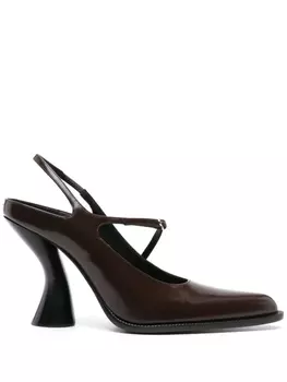 DRIES VAN NOTEN ^ скульптурный каблук 115 мм, коричневый