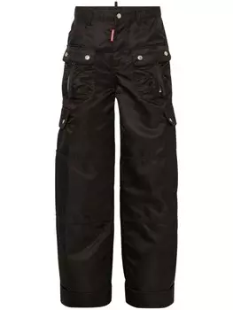 Dsquared2 атласные брюки карго, черный