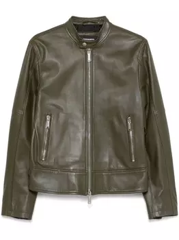 DSQUARED2 байкерская куртка, зеленый