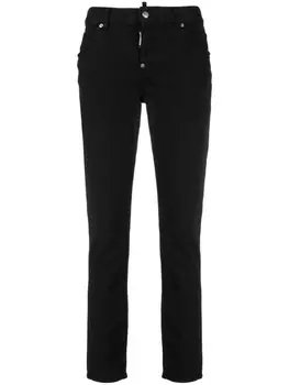 Dsquared2 Black Bull cropped jeans, черный