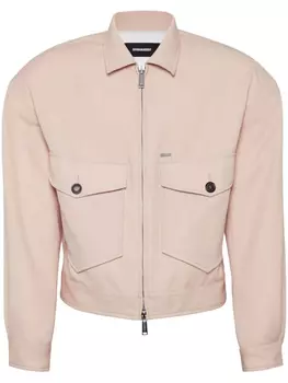 DSQUARED2 бомбер из вирджинской шерсти, розовый