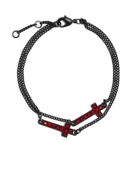 DSQUARED2 браслет с подвеской, черный