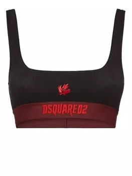 DSQUARED2 бюстгальтер-бандо с логотипом, черный