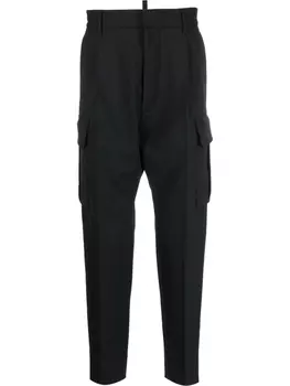 Dsquared2 drop-crotch cargo trousers, черный