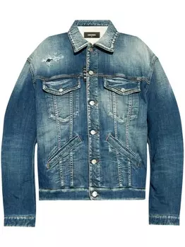 Dsquared2 dSQUARED2 джинсовая куртка с потертостями, синий