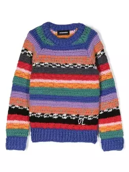 Dsquared2 джемпер крупной вязки, синий