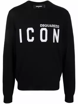 Dsquared2 джемпер с надписью, черный