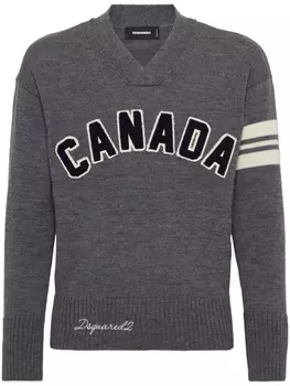 DSQUARED2 джемпер с нашивкой Canada, серый
