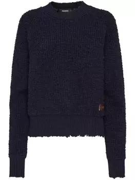 DSQUARED2 джемпер с нашивкой-логотипом, синий