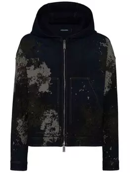 DSQUARED2 джинсовая куртка с капюшоном, синий