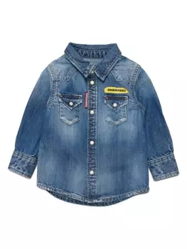 Dsquared2 джинсовая куртка с логотипом, синий