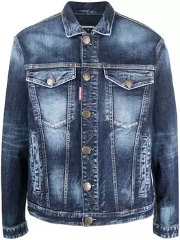 Dsquared2 джинсовая куртка с логотипом, синий