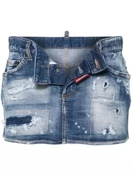 Dsquared2 джинсовая юбка мини, синий