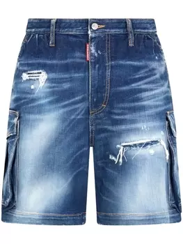 Dsquared2 джинсовые шорты карго, синий