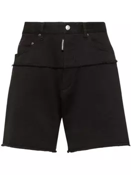 Dsquared2 джинсовые шорты с кантом, черный