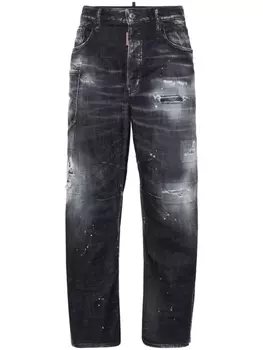 DSQUARED2 джинсы с эффектом потертости, черный