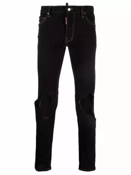 DSQUARED2 джинсы с эффектом потертости, черный