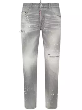 Dsquared2 джинсы с эффектом потертости, серый