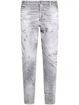 Dsquared2 джинсы с эффектом потертости, серый