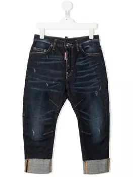 Dsquared2 джинсы с эффектом потертости, синий