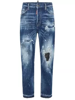 DSQUARED2 джинсы с эффектом потертости, синий