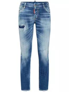 DSQUARED2 джинсы с эффектом потертости, синий