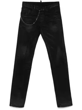 DSQUARED2 джинсы с цепочкой, черный