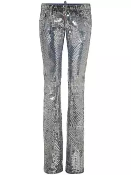 DSQUARED2 джинсы с пайетками, синий