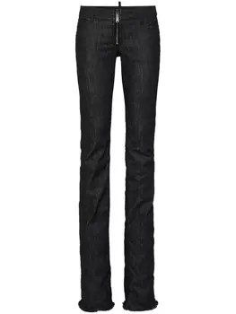 DSQUARED2 джинсы скинни с заниженной талией, черный