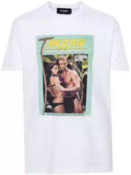 Dsquared2 футболка с фотопринтом, белый