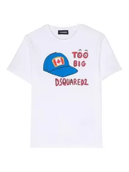 Dsquared2 футболка с графичным принтом, белый