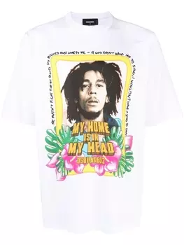 Dsquared2 футболка с графичным принтом, белый