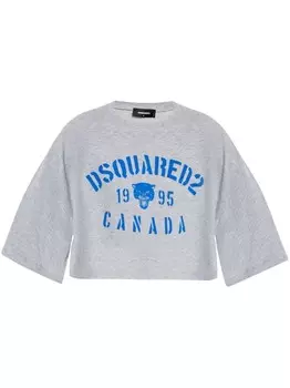 DSQUARED2 футболка с логотипом, серый