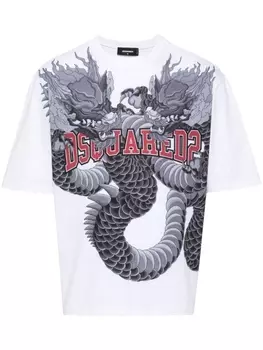 Dsquared2 футболка с принтом, белый
