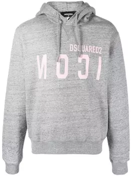 Dsquared2 худи с логотипом Icon, серый