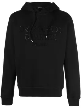Dsquared2 худи со стразами, черный