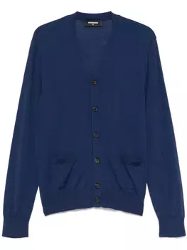 DSQUARED2 кардиган из вирджинской шерсти, синий