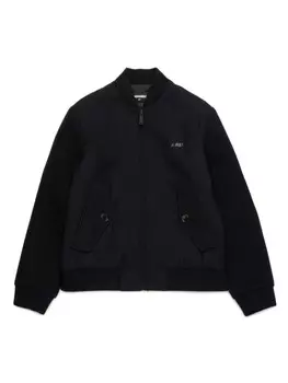DSQUARED2 KIDS бомбер на молнии с логотипом, черный