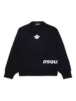 DSQUARED2 KIDS джемпер с логотипом, черный