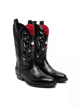DSQUARED2 KIDS кожаные ботинки, черный