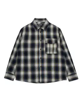 DSQUARED2 KIDS рубашка в клетку, черный