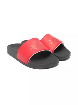 DSQUARED2 KIDS шлепанцы с логотипом, красный