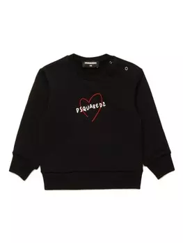 DSQUARED2 KIDS толстовка с логотипом, черный