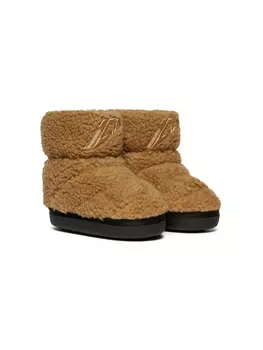 Dsquared2 Kids зимние ботинки DSQUARED2 KIDS с вышитым логотипом, коричневый