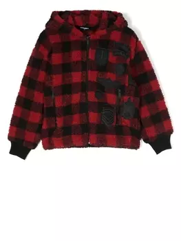 Dsquared2 клетчатая куртка из шерпы, красный