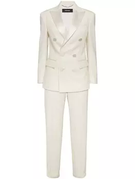 Dsquared2 костюм Boston с двубортным пиджаком, белый