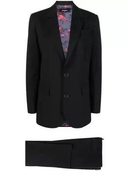Dsquared2 костюм с однобортным пиджаком, черный