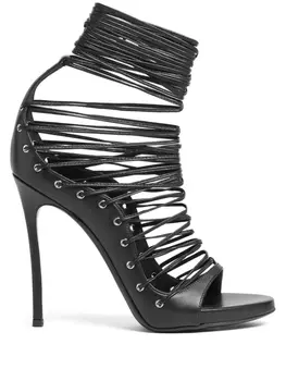 DSQUARED2 кожаные сандалии, черный